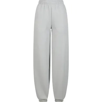 Build Your Brand Hebké dámské tepláky Fluffy - Světlá asfaltová | 4XL