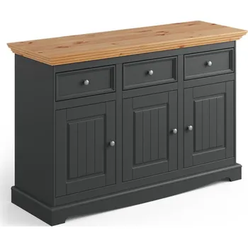 Komoda Komoda 3-dvéřová LUNO grafit/borovice