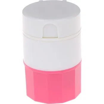 Dávkovač léků Půlič léků | krabička na léky 4v1 - Růžová
