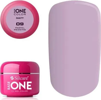 Lak na nehty Silcare Base One COLOR Matt 09 Pastel Wedding 5g - Matný barevný UV gel na nehty