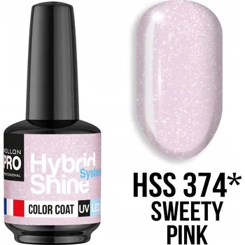 Přípravek na nehty 374. Sweety Pink - Hybridní lak Hybrid Shine System - UV/LED barva - Mo