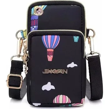 Kabelka Dámská crossbody kabelka na mobil | dámská taštička - Černý balónek