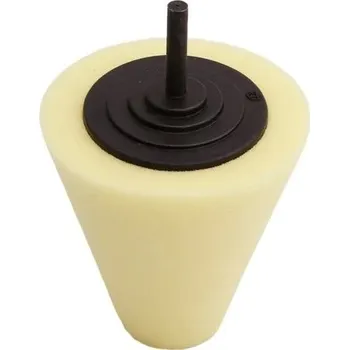Lešticí kuželová houba pro disky a pneumatiky | nástroj na leštění - žluť