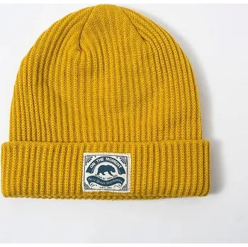 Čepice Medvědí pletená zimní čepice pro muže a ženy - žlutá