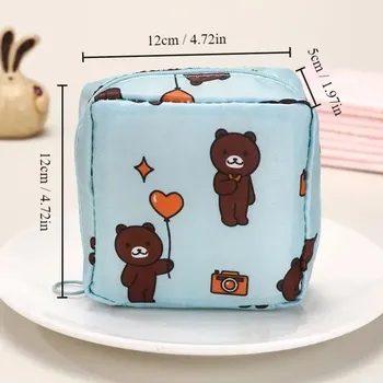 Cestovní taška Úložná taška na vložky voděodolná | taštička na dámské potřeby - 1ks Modrý medvěd