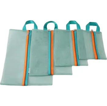 Cestovní taška Cestovní taška na oblečení a kosmetiku | Organizér do kufru 4 ks - zelený