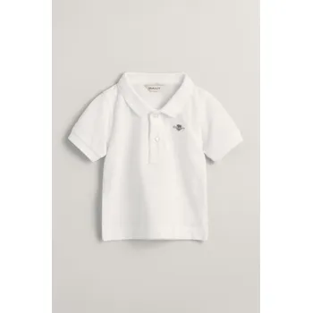 Dívčí košile POLOKOŠILE GANT SHIELD PIQUE SS RUGGER WHITE