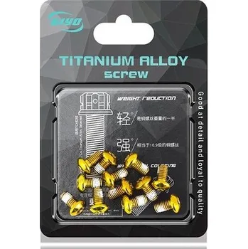 Brzda na kolo Nerezové šrouby pro kotoučové brzdy | cyklistické nářadí 12 ks - Zlato