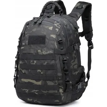 turistický batoh Batoh vojenský Amaza Black camo 009 malý batoh vojenský 20-40 l černý