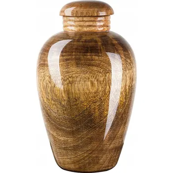 Smuteční dekorace Urna z mangového dřeva, pohřební urna, urna na popel, pro pohřeb, kremaci