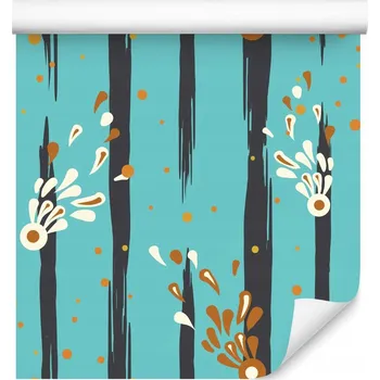 Tapeta Tapeta do obývacího pokoje Malované abstraktní proužky Dekor