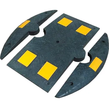 Dopravní zařízení Zpomalovací práh, gumový počáteční díl, 800 x 150 x 50 mm