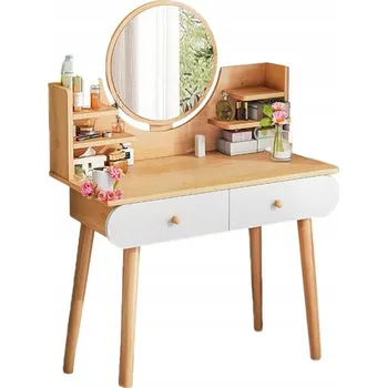 Toaletní stolek Toaletní Stolek Muvu bílý, buk světlý 80 x 120 x 40 cm