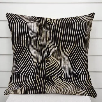 Povlak na dekorativní polštářek Sametový povlak na polštář Tamara TMR-052 Zebrovaný vzor 50 x 50 cm