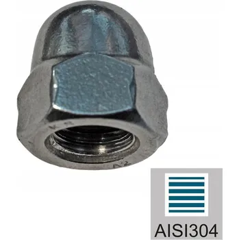 Matice Krytka matice M6 AISI 304 přírodní