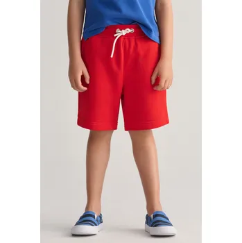Dívčí kraťasy TEPLÁKOVÉ ŠORTKY GANT SHIELD SWEATSHORTS BRIGHT RED