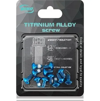 Brzda na kolo Nerezové šrouby pro kotoučové brzdy | cyklistické nářadí 12 ks - modrý