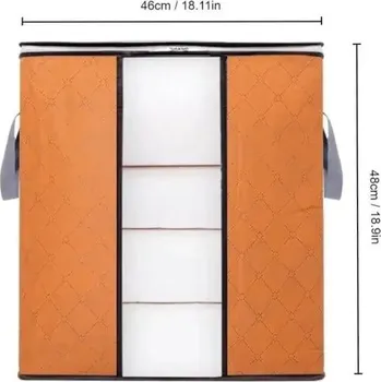 Úložný box Velký úložný box na oblečení a ložní prádlo | skladovací prostor - 1ks oranžová