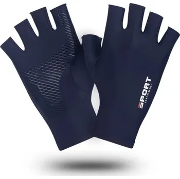 Chránič rukou Elastické cyklistické rukavice pro muže a ženy | Sportovní potřeby 2 ks - modré půlprsty