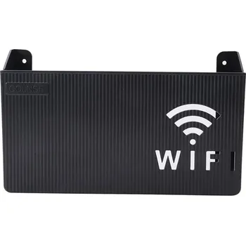 Úložný box Nástěnný plastový organizér na kabely | úložný box, dekorace domova - Černý