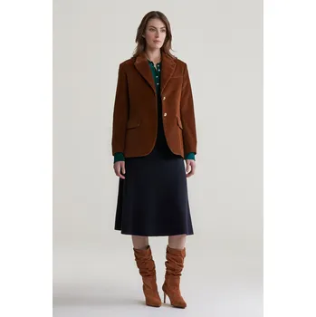 Dámská sukně SUKNĚ GANT SUPERFINE LAMBSWOOL SKIRT EVENING BLUE