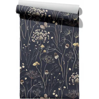 Tapeta Vliesová tapeta Tmavá Flora - role tapety 50 cm x 6,1 m