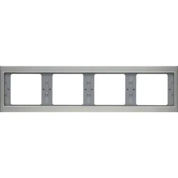 Rámeček čtyřnásobný Hager stříbrný