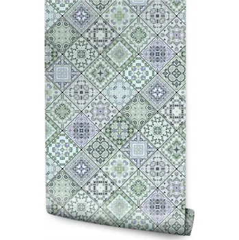 Tapeta Tapeta na zeď do obýváku barevná moderní mozaika