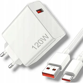 RYCHLÁ SÍŤOVÁ NABÍJEČKA USB QC GAN 120W + KABEL