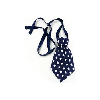 Obleček pro psa Tmavě modrý vánoční motýlek pro psa s bílými hvězdičkami Psiakrew S