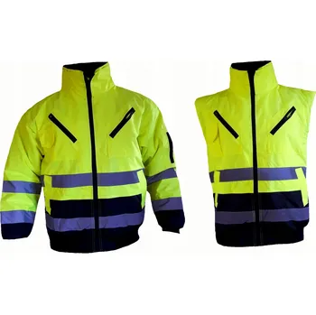 pracovní bunda PRACOVNÍ VÝSTRAŽNÁ REFLEXNÍ BUNDA 3v1 BOZP XXL