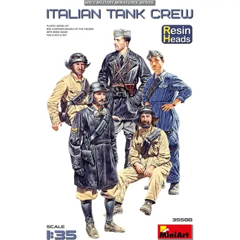 Plastikový model Miniart 1/35 Italian Tank Crew, Resin Heads (5 fig.)