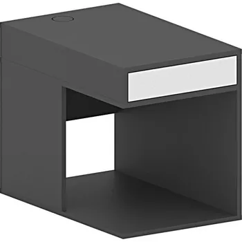 Zásuvkový kontejner Kancelářský kontejner na PC pro stoly FUTURE s paravanem, 1 zásuvka, bílá/grafitová