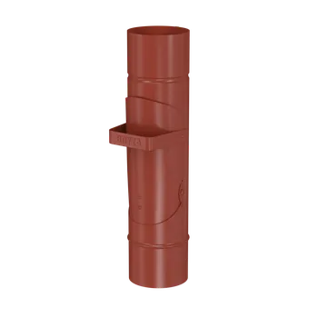 okap BRYZA Klapka na dešťovou vodu pozinkovaná Ø 100 mm, Cihlově červená RAL 8004