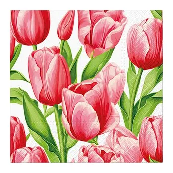 Papírový kapesník Ubrousky PAW L 33x33cm Tulip Time
