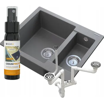 Granitový dřez Dřez jednopůlkomorový Granitan granit šedý