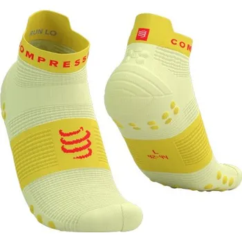 Compressport ponožky Pro Racing Run nízké - žlutá/neonově červená Velikost: M