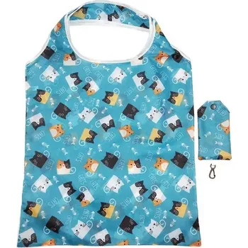 Nákupní taška Skládací nákupní taška nylonová ekologická | elegantní taška - modrý