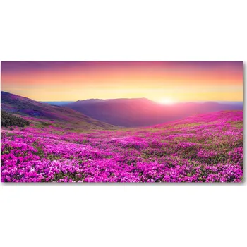 Obraz Kuchyňský panel Růžové kopce 120x60 cm + LEPIDLO