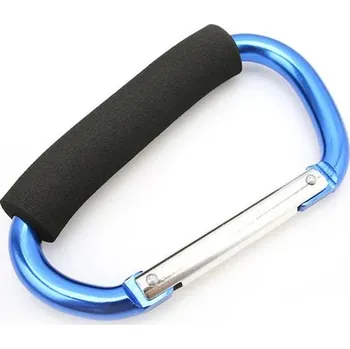 Dětské závěsné háčky na kočárek | držák na tašku 2 ks - modrý