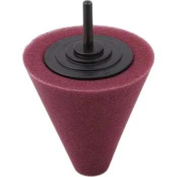 Lešticí kuželová houba pro disky a pneumatiky | nástroj na leštění - červený