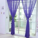 Průsvitné tkané závěsy | dekorace 1 ks - Fialová,100x200 cm
