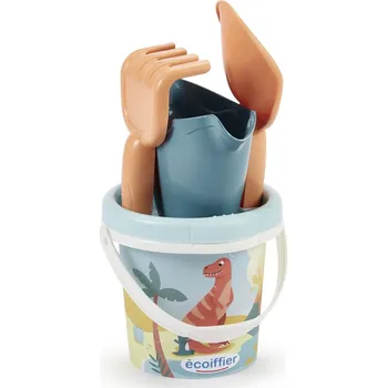 Hračka na písek Ecoiffier Kyblíček Dinosaurus s konvičkou a přísl., 13 cm