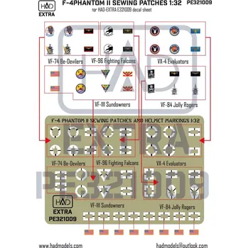 Plastikový model HAD models 1/32 F-4 Phantom II Sewing Patches (PE set)