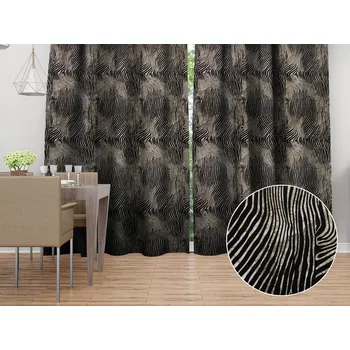 ubrus Sametový závěs Tamara TMR-052 Zebrovaný vzor 135x240 cm