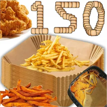 Obraz Papír na pečení Vložky do fritézy x150 20 cm x 20 cm hnědý