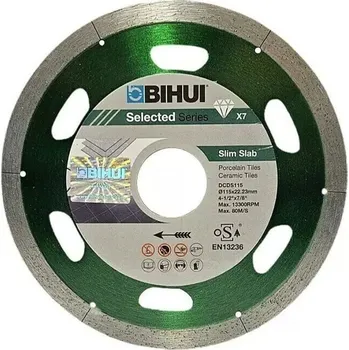 Řezný kotouč BIHUI Diamantový řezný kotouč B-slim, ø 115 × 1,1 × 22,23 mm, 13300 ot./min 47814