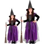 Dívčí kostým čarodějnice, fialový - pro věk 4-5 let
