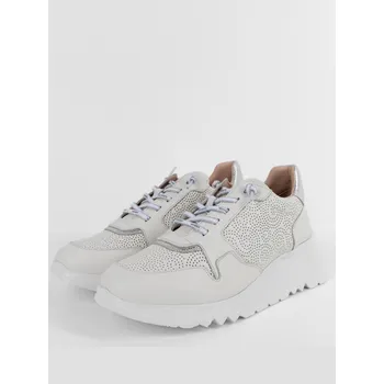 Dámské tenisky Wonders dámské kožené perforované tenisky na platformě E-6761 Adore bílé Velikost: 37