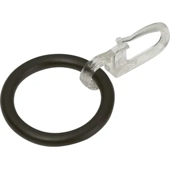 Expo Ambiente Záclonový kroužek s háčkem, pro tyče ø 28 mm, černé, 8 ks&nbsp;67915-007